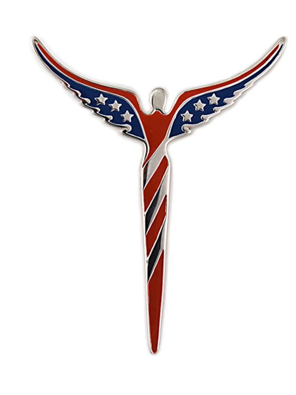 American Angel Patriotic Winged Enamel Pin Designed by Steven Lavaggi